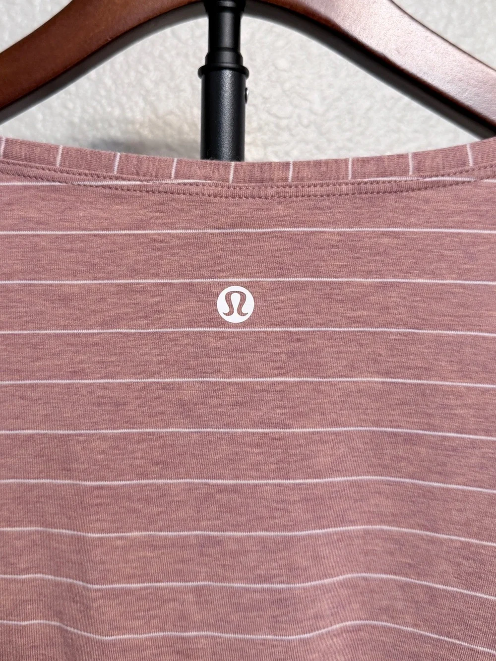 Lululemon Back In Action Striped Pink Pima Cotton Long Sleeve Top - Women’s 8